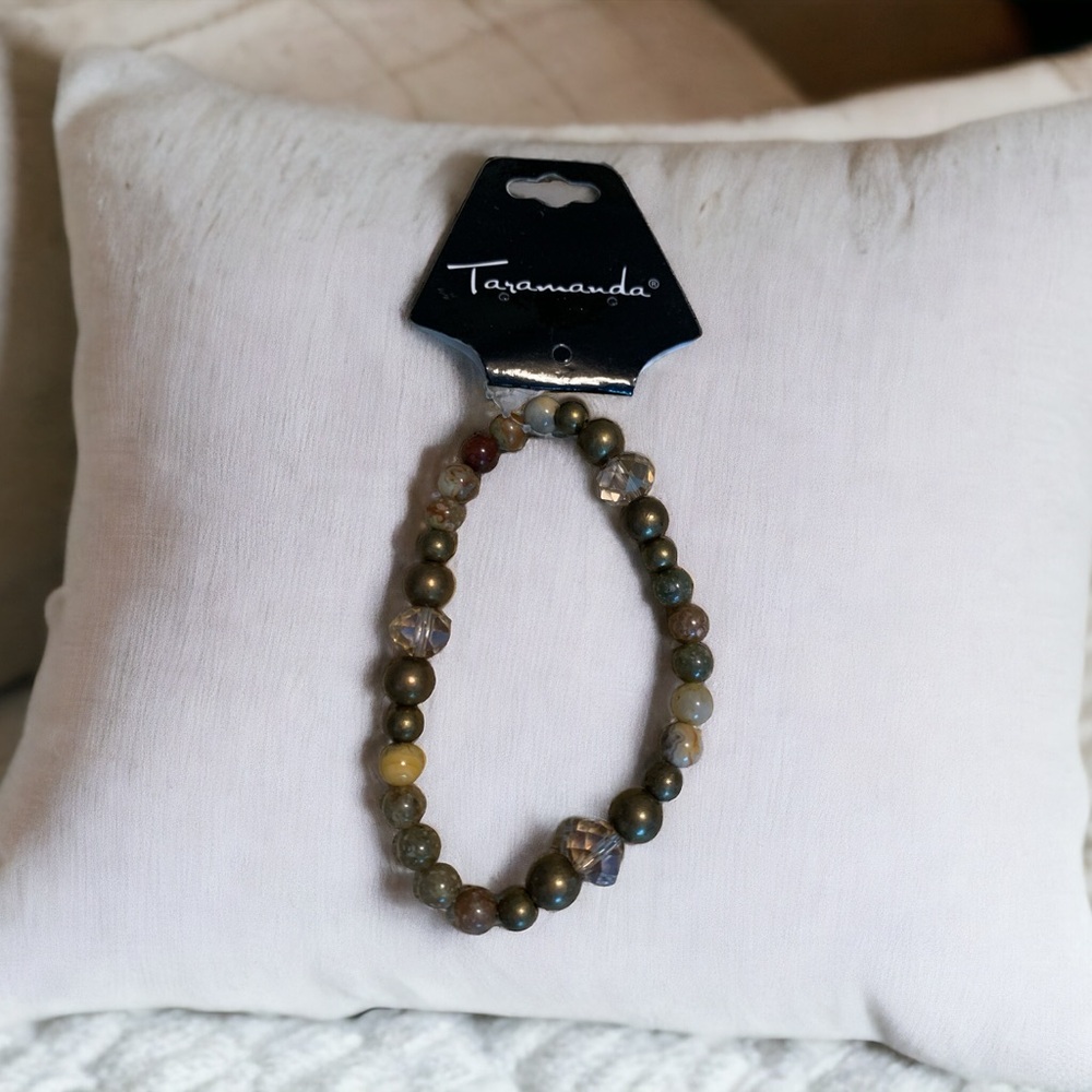 Crystal and stone bracelet by Taramanda. NWT
